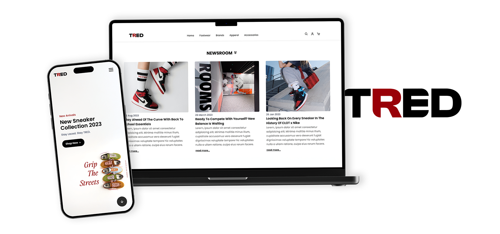 Tred Homepage Design